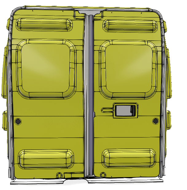 Dettaglio pannelli rifilati